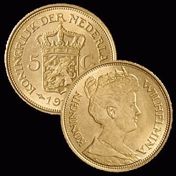 5 Gulden goud 1912
